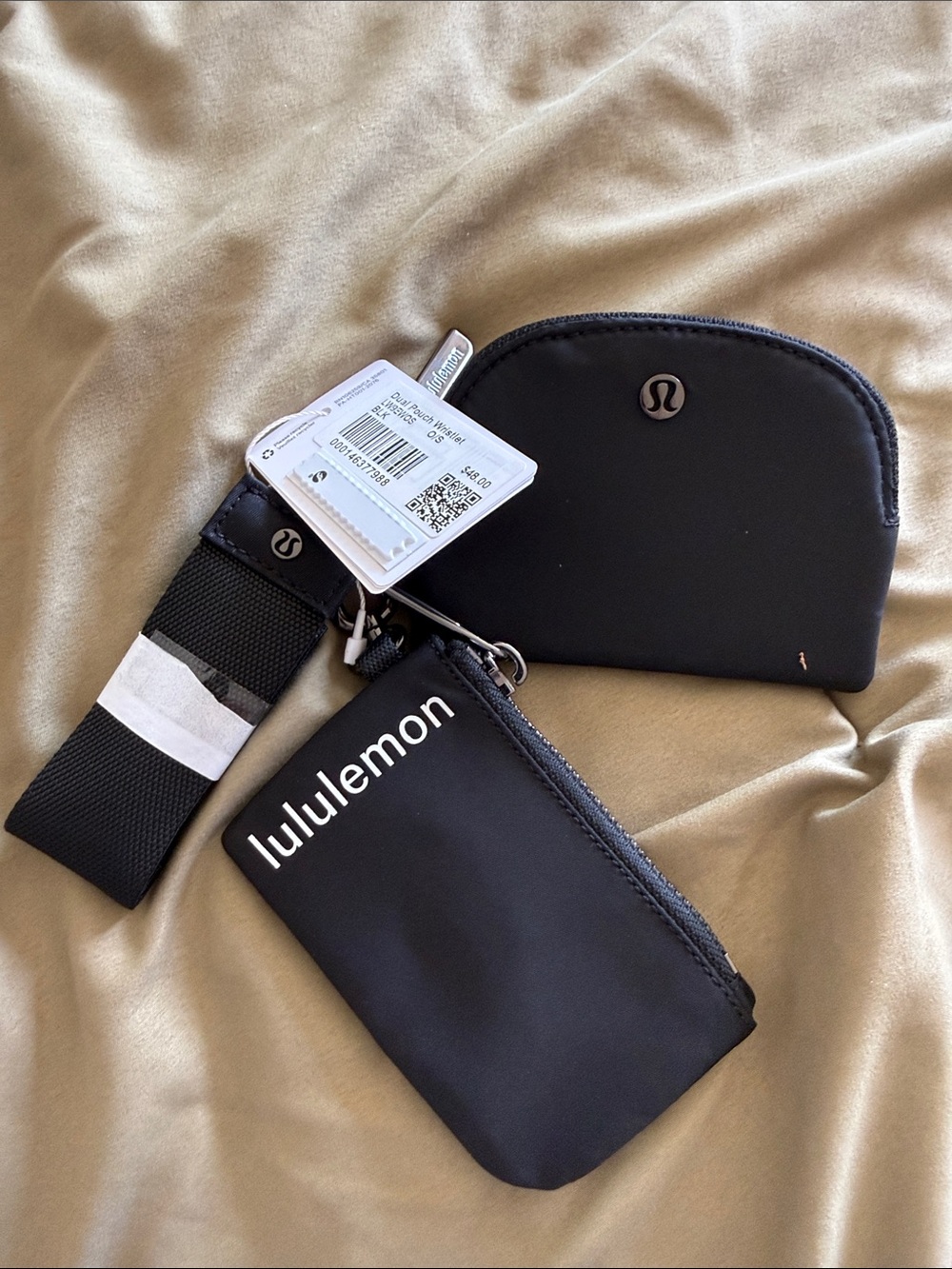 lululemon athletica Black Dual Pouch Wristlet